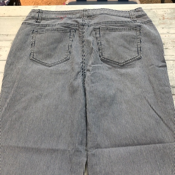 DB 1962 by Dress Barn Strip Crop Jeans 12 - Picture 3 of 4